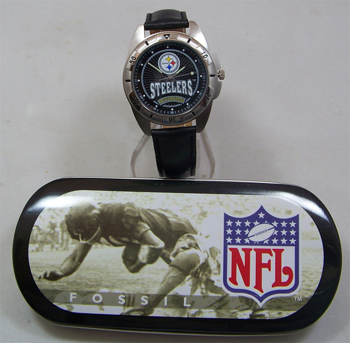 Pittsburgh Steelers Fossil Watch Mens Vintage 1996 on
