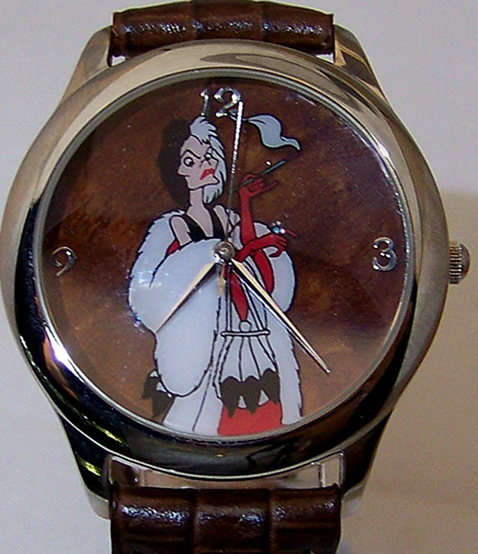 Vintage Walt Disney Fantasma Marc online Davis Signature Cruella DeVil Watch Villain