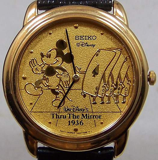 Mickey Mouse Watch Through the Mirror Marching Cards Seiko Mens Lm Ed