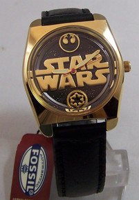 Star Wars Death Star Fossil Watch Set Gold LE with lapel pin Li-1569