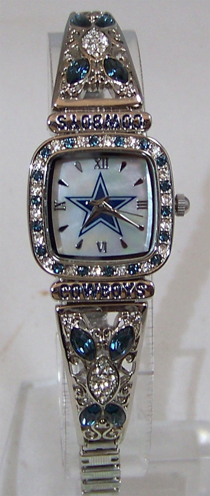 Dallas Cowboys Watch Womens Mother of Pearl Danbury Mint 