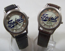 Fossil Baseball Watch Vintage Novelty Domed Crystal Mens Wristwatch