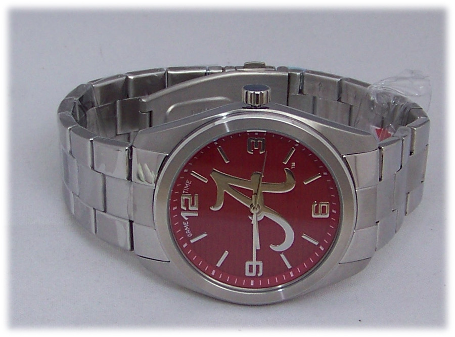 Alabama Crimson Tide Watch Game Time Mens Elite Wristwatch, New display picture 2