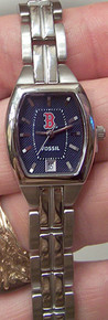 Boston Red Sox Fossil Watch Ladies Three Hand Date Wristwatch MLB1008