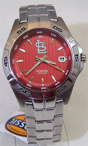 Saint Louis Cardinals Fossl Watch Mens Three Hand Date Wristwatch
