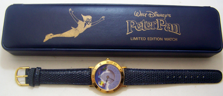 Peter Pan Pedre Watch Walt Disney Rotating Characters Wristwatch