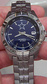 Dallas Cowboys Fossil Watch Mens Three hand Date Wristwatch NFL1223