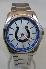 Indianapolis Colts Watch Avon Release Mens 3 Hand Silver Wristwatch