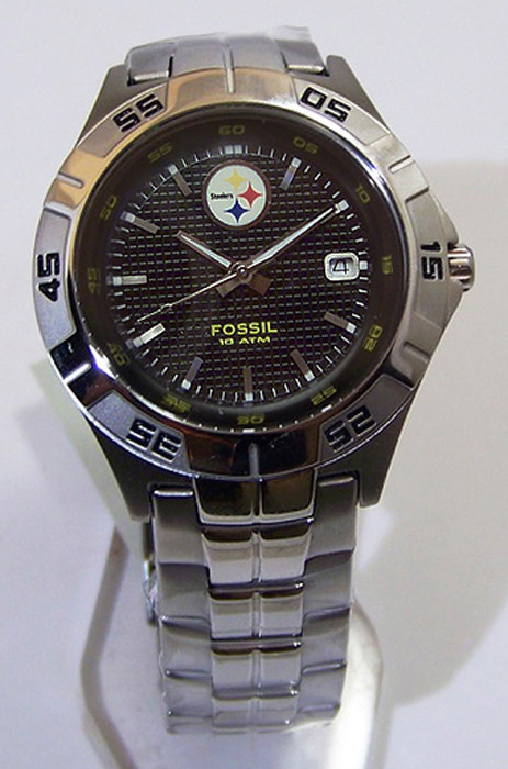 Pittsburgh Steelers Fossil Watch Mens 3 Hand Date Wristwatch  display picture 1