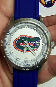 Florida Gators Fossil Watch Mens Three Hand Date Silicone Li3089