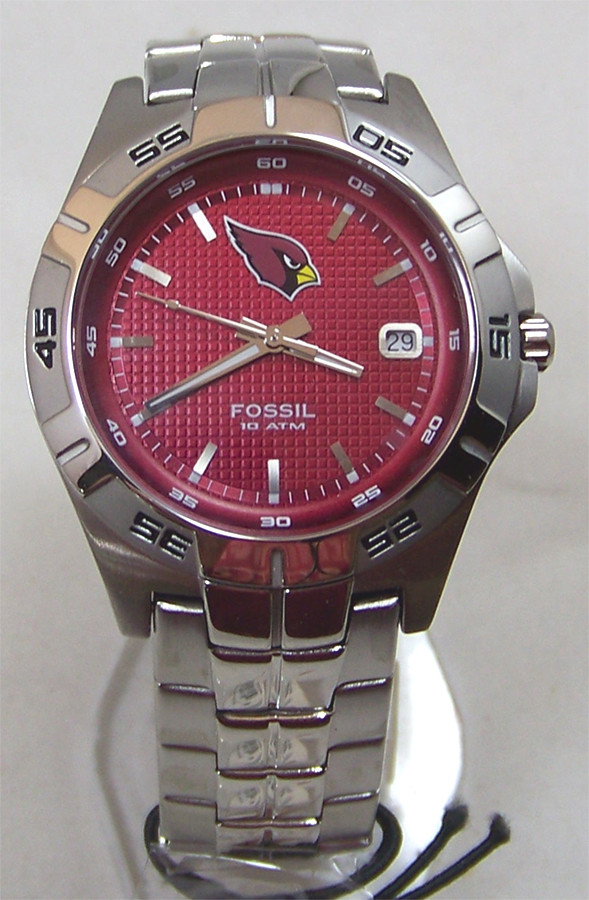 Louisville Cardinals Fossil Watch Mens Three Hand Date Wristwatch