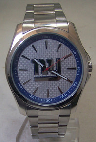 New York Giants Watch Avon Release Mens 3 Hand Silver Tone Wristwatch