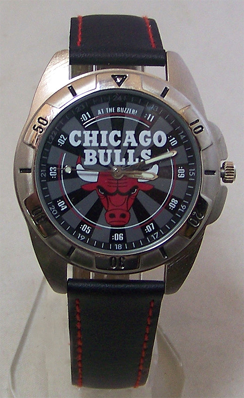 Chicago Bulls Fossil Watch Mens Vintage 1995 NBA 50th Wristwatch