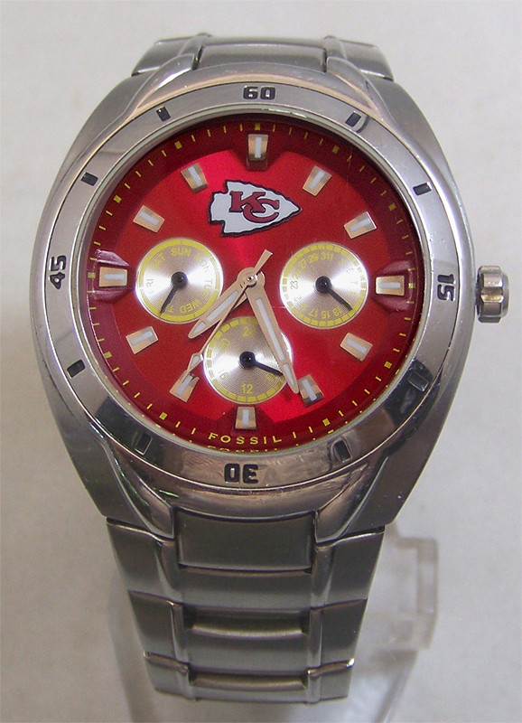 Kansas City Chiefs Fossil Watch Mens Multifunction Wristwatch NFL1074