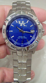 Kentucky Wildcats Fossil Watch. Mens Three Hand Date Wristwatch Li2768