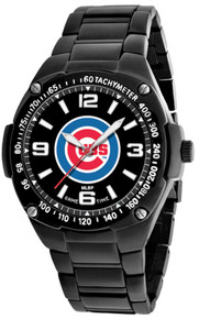 Chicago Cubs Watch Mens MLB Black Stainless Gladiator Wristwatch New