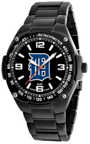 Detroit Tigers Watch Mens MLB Black Stainless Gladiator Wristwatch New