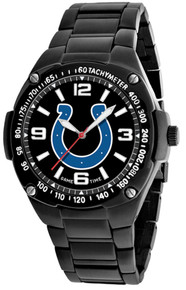 Indianapolis Colts Watch Mens Black SS Game Time Gladiator Wristwatch