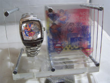 Fossil Superman Street Watch with Art Display Case DC Comics LE Sample