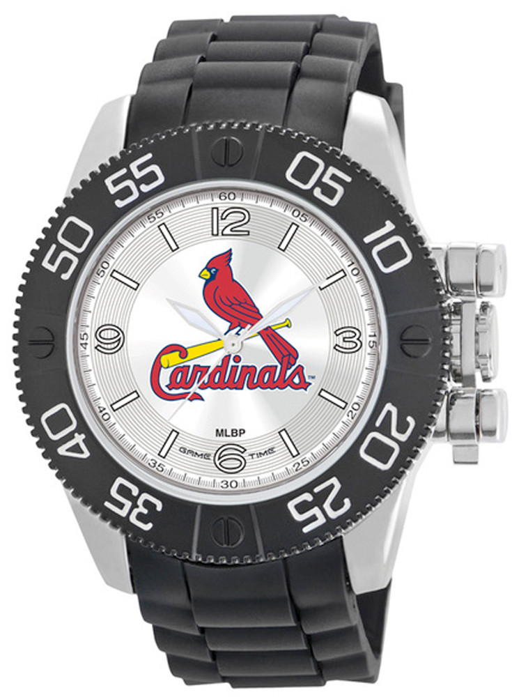 St Louis Cardinals Watch Game Time Beast Mens Black Wristwatch MLB