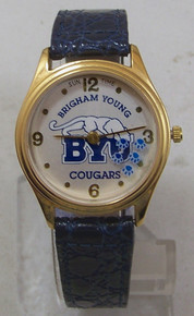 BYU Brigham Young Watch Sun Time Rotating Cougar Paws Wristwatch