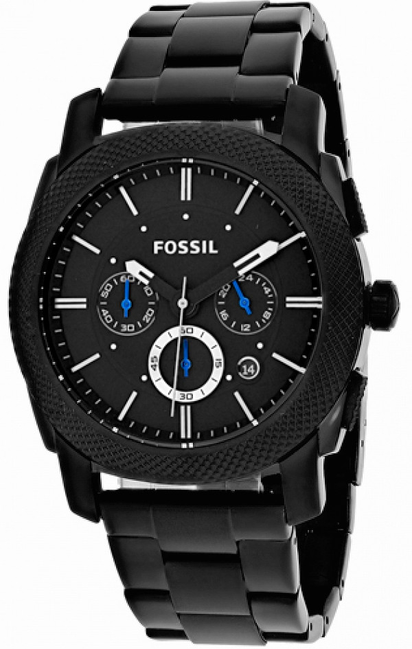 Fossil Watch Mens Black Machine Collection Chronograph Wristwatch New