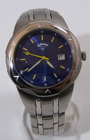 Callaway Golf Watch Mens Three Hand Date Golfer Blue Wristwatch CY2005
