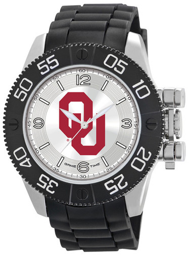 Oklahoma Sooners Watch Mens Game Time Black Beast Wristwatch New