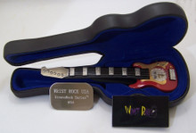 WristRock Guitar Watch Red Gold Fender Strat Style Novelty Wristwatch