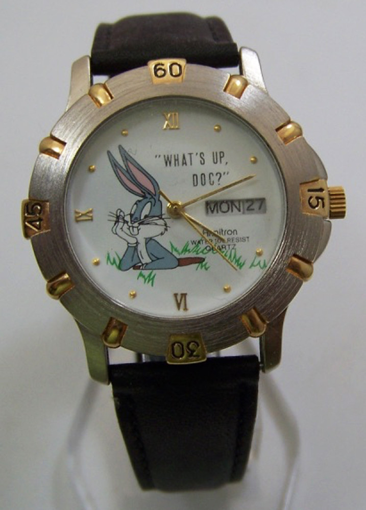 Bugs Bunny Watch Whats Up Doc 1994 Bugs in Bunny Hole Armitron Watch