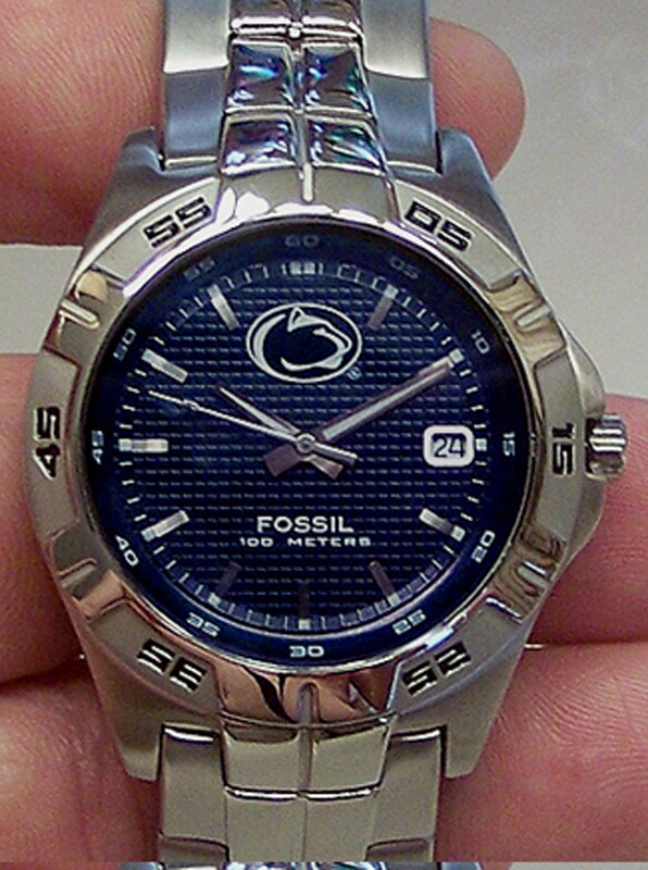Penn State Fossil Watch Mens Nittany Lions 3 Hand Date