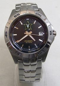 Vanderbilt University Fossil Watch Mens 3 Hand Date Wristwatch NEW