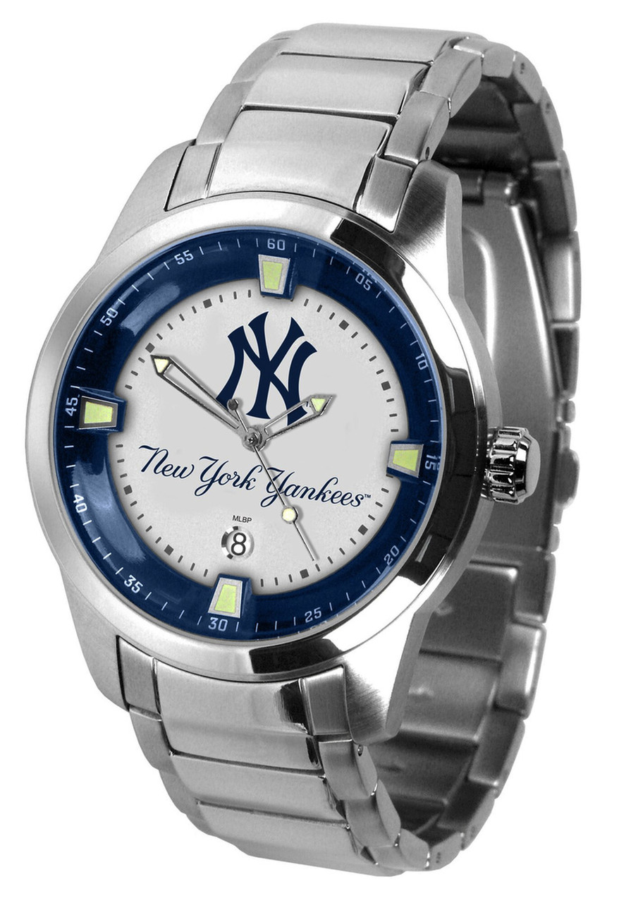 NY New York Yankees Watch Mens Game Time Titan Series SS Wristwatch