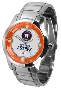 Houston Astros Watch Mens Game Time Titan Series Stainless Wristwatch