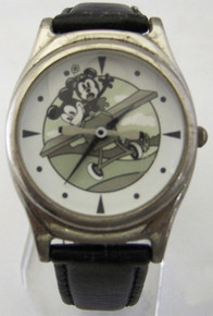 Mickey Mouse Plane Crazy Watch Vintage Rotating Propeller Wristwatch