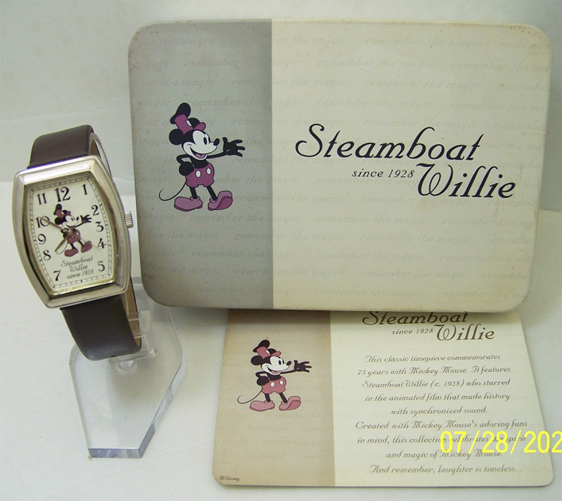 Steamboat Willie Mickey Mouse Wristwatch Since 1928 Edition Collectible DISNEY MICKEY MOUSE COLLECTION WATCHES: Steamboat Willie  main image 4