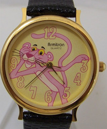 Pink Panther Watch Movie Cartoon Character Armitron Vintage Wristwatch