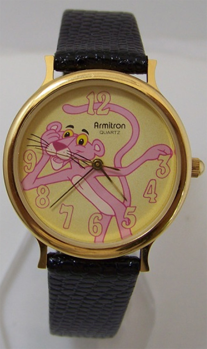 Pink Panther Watch Movie Cartoon Character Armitron Vintage Wristwatch