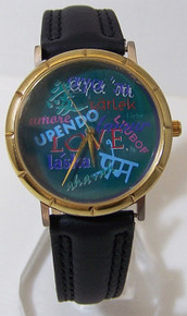 Languages of Love Fossil Watch Love in 13 languages Vintage Wristwatch