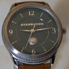 Fossil Starbucks Coffee Golfer Watch Vintage Golf theme wristwatch 