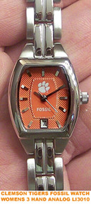 Clemson Tigers Fossil Ladies Watch Women Wristwatch with date display 