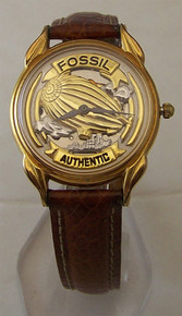 Fossil Blimp Watch Vintage Dirigible Hot Air Balloon Wristwatch