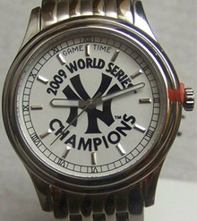 NY New York Yankees Watch 2009 World Series LmtEd Platinum Wristwatch