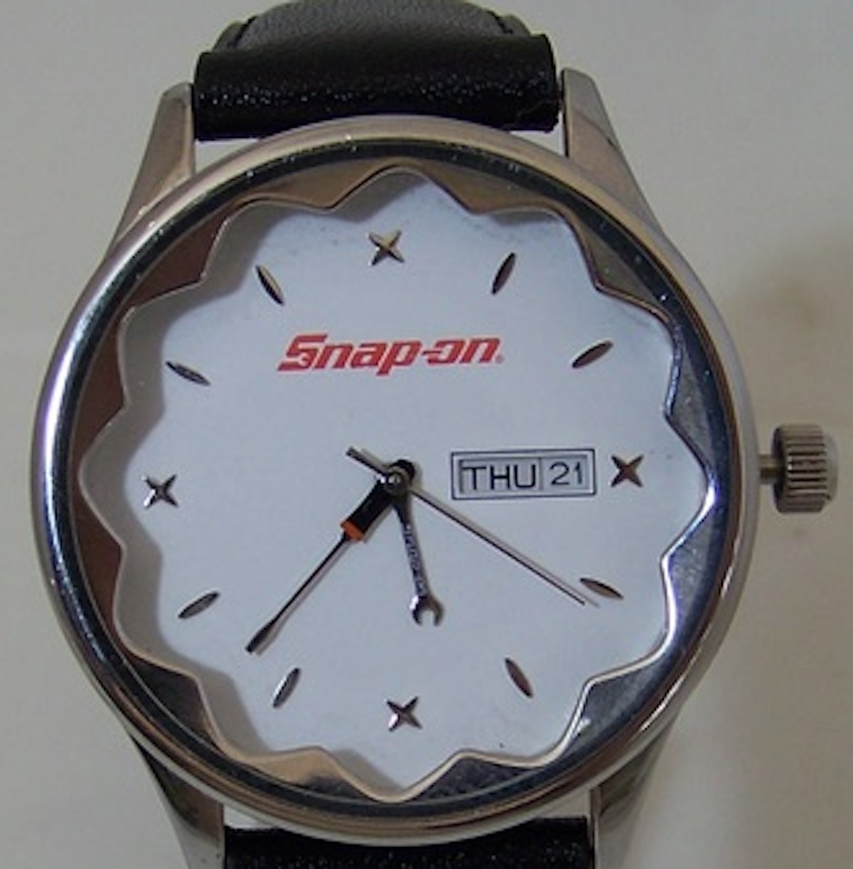 Snap On Socket Watch Mens SnapOn Tools Wristwatch on Leather Band New