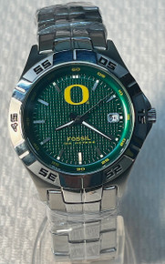 Oregon Ducks Fossil Watch Mens Stainless Steel Date Team Fans Wristwatch