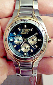 Purdue University Fossil Watch Multifunction Stainless Wristwatch New