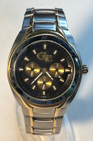 Georgia Tech Fossil Watch Multifunction Stainless Mens Wristwatch New
