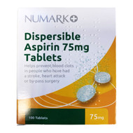 Numark Dispersible Aspirin 75mg Tablets - 100