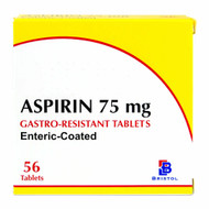 Bristol Aspirin 75mg Gastro-Resistant Tablets - 56