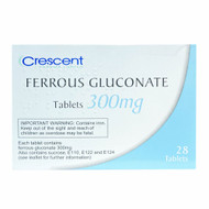 Crescent Ferrous Gluconate 300mg Tablets - 28